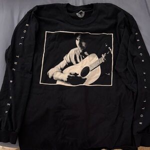 Shakey graves Black Long-Sleeve Graphic Guitar Tee